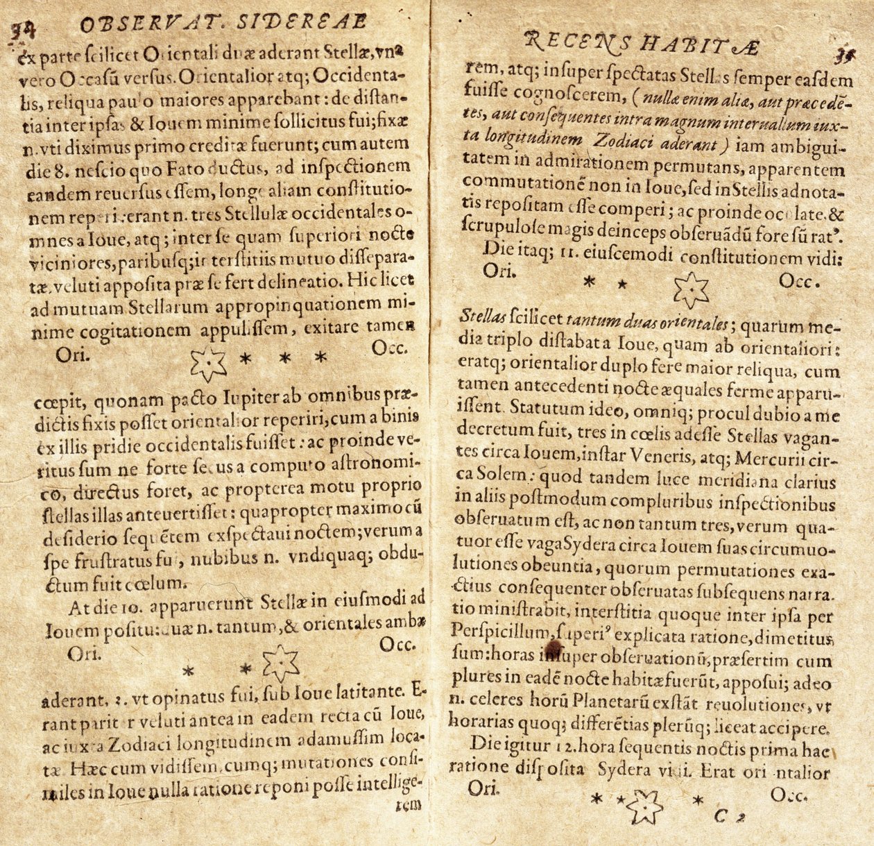Dibujos de Galileo de los satélites de Júpiter de Unbekannt