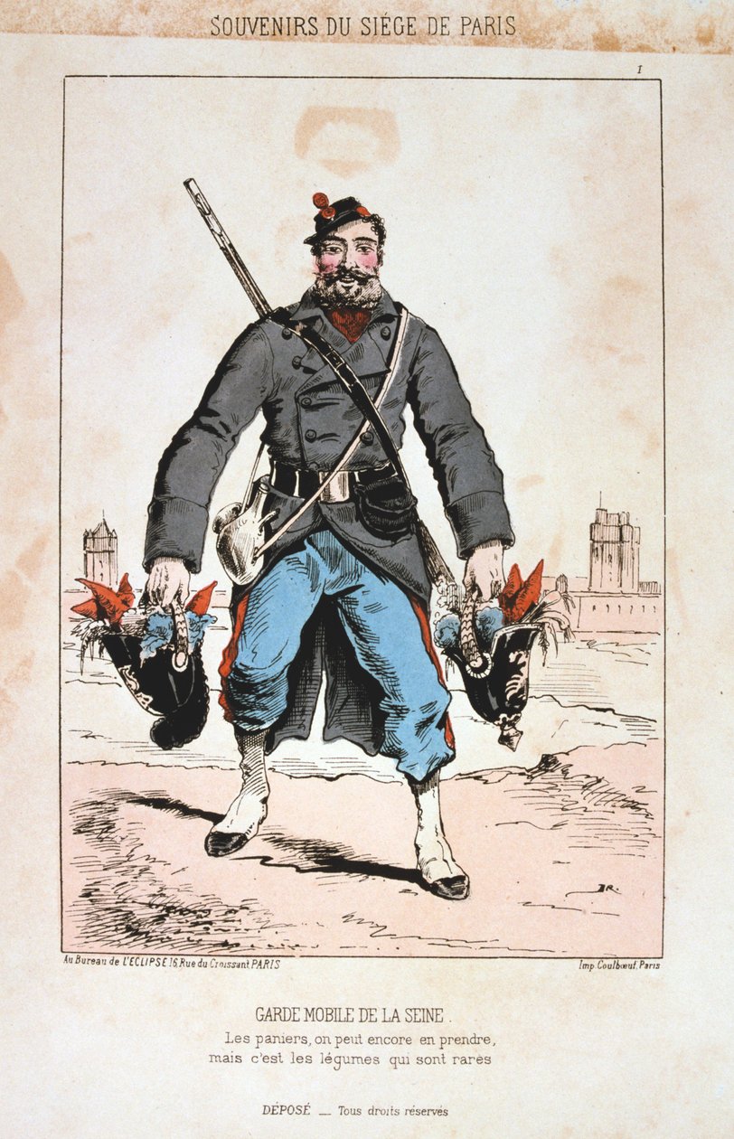 Garde Mobile de la Seine, Sitio de París, 1870-1871 de Unbekannt