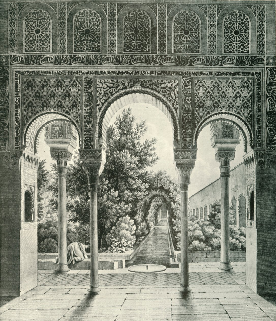 Jardín del Generalife, siglo XIX, 1907 de Unbekannt