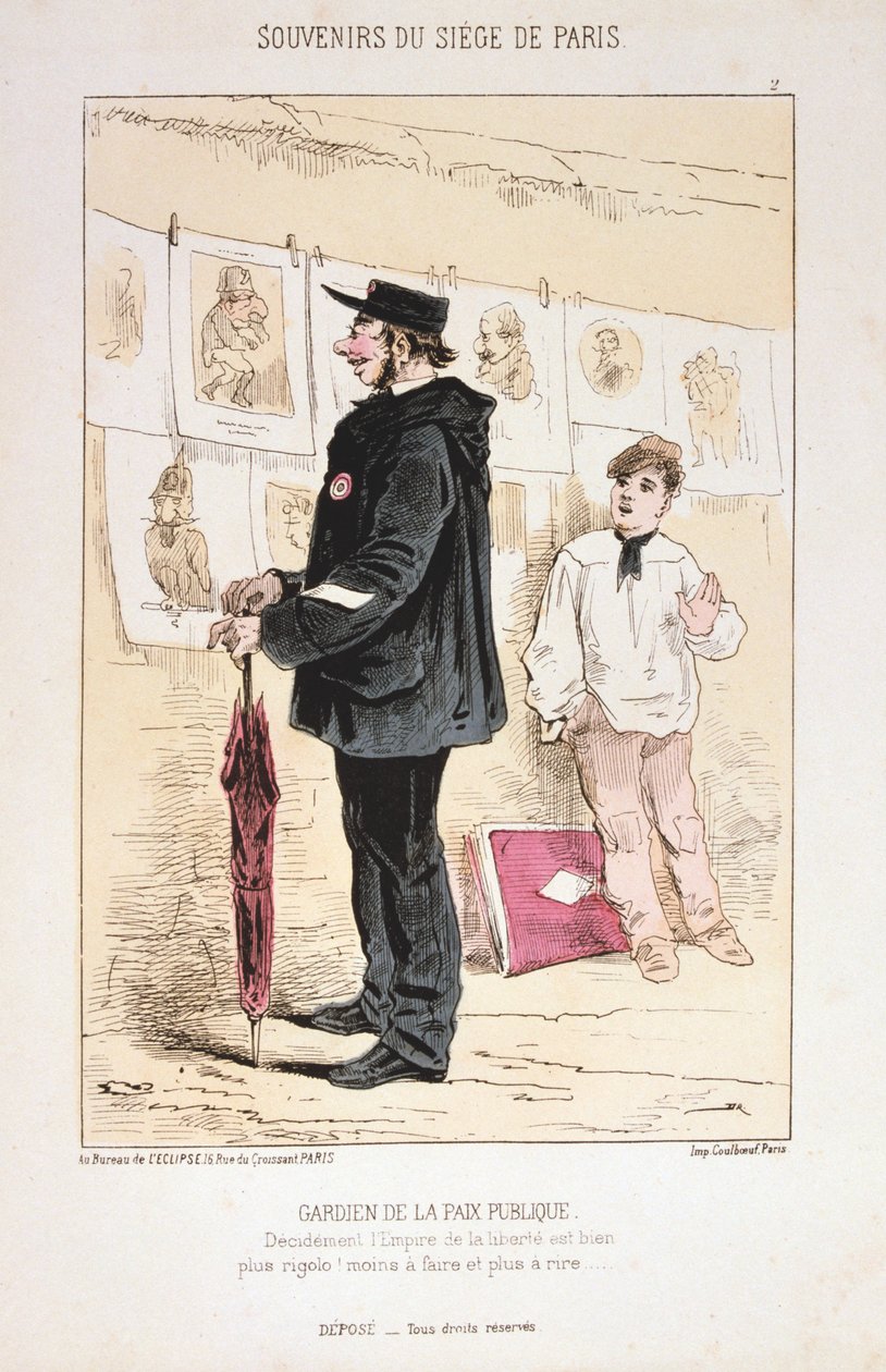 Guardia de la Paz Pública, Sitio de París, 1870-1871 de Unbekannt