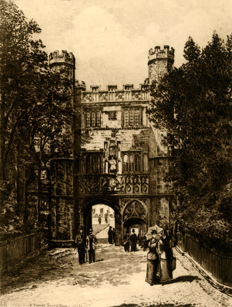 Puerta del Trinity College, Cambridge, 1898 de Unbekannt