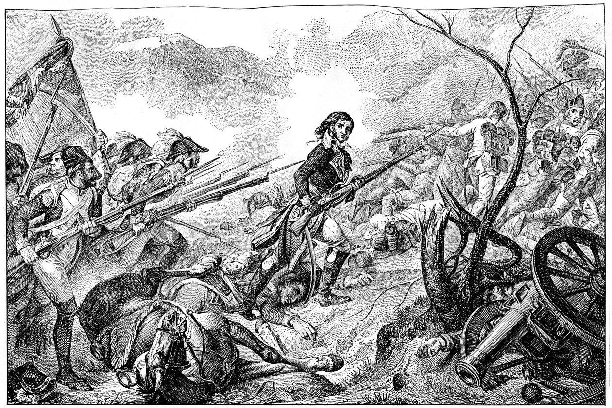 El general Joubert en la batalla de Rivoli, 14 de enero de 1797, 1882-1884 de Unbekannt