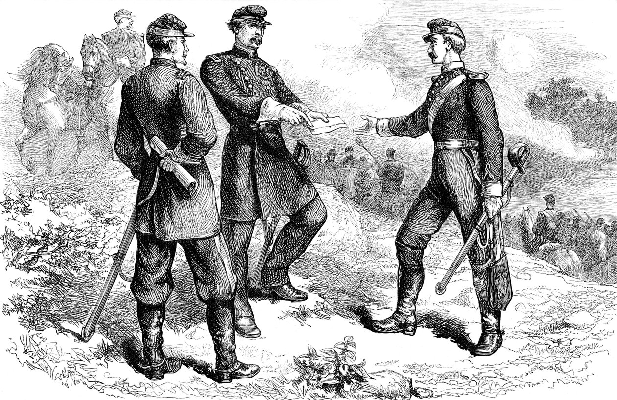 General McClellan en la batalla de Antietam, Guerra Civil Americana de Unbekannt