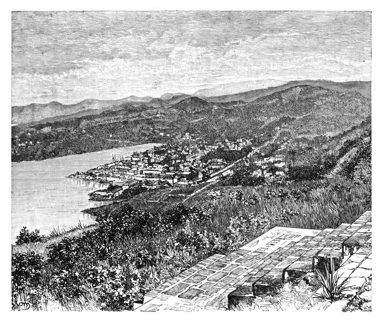 Vista general de Castries, Isla de Santa Lucía, c1890 de Unbekannt