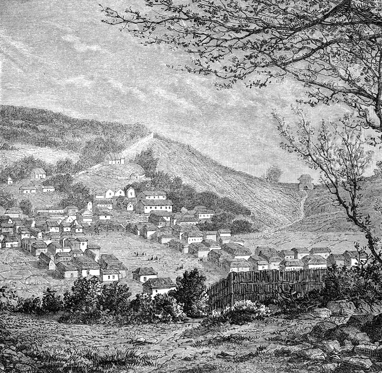 Vista general de Kang-Hoa, Bajo Hang-Kiang, c. 1890 de Unbekannt