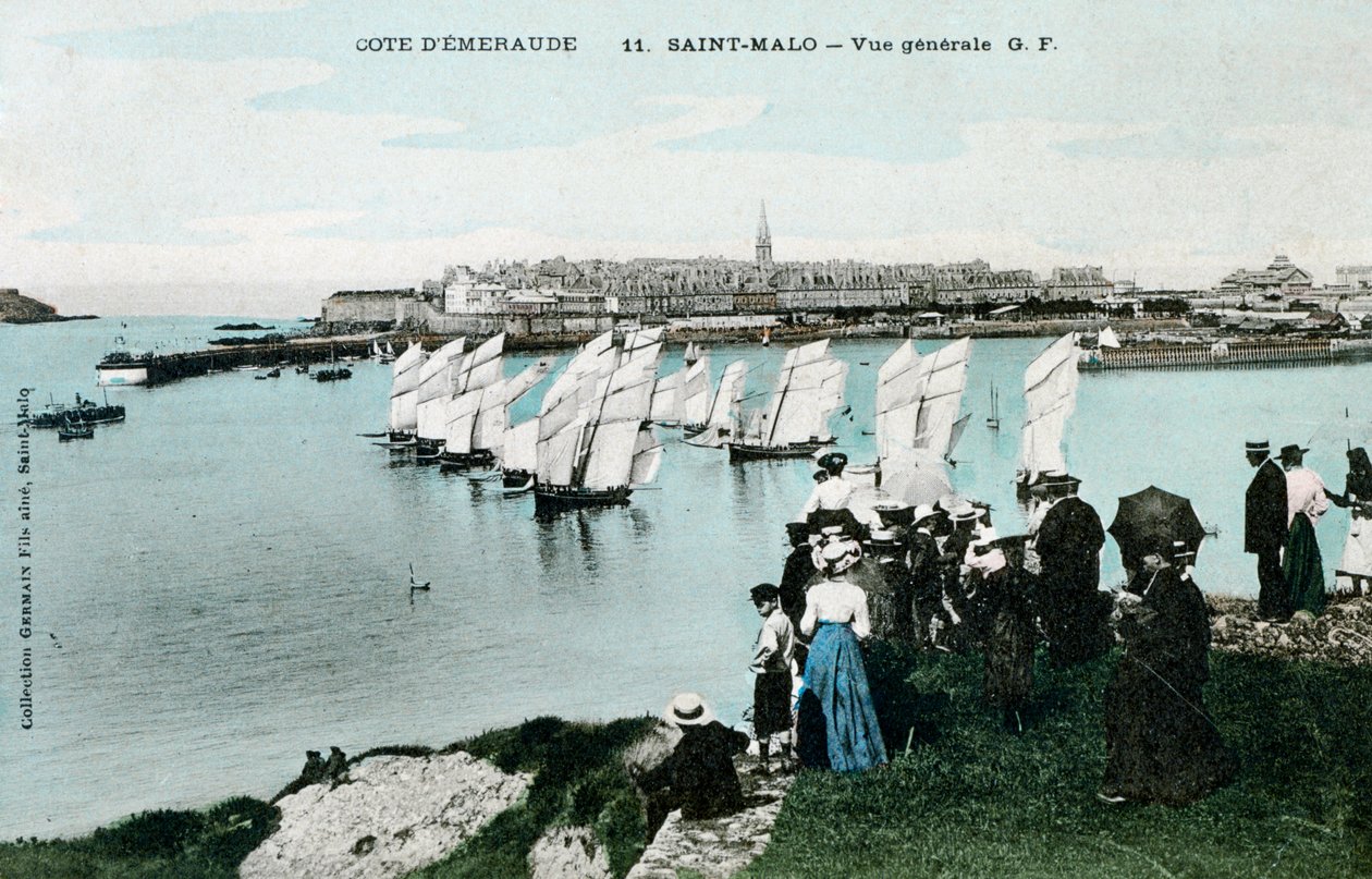Vista general de Saint Malo, Bretaña, Francia, siglo XX de Unbekannt