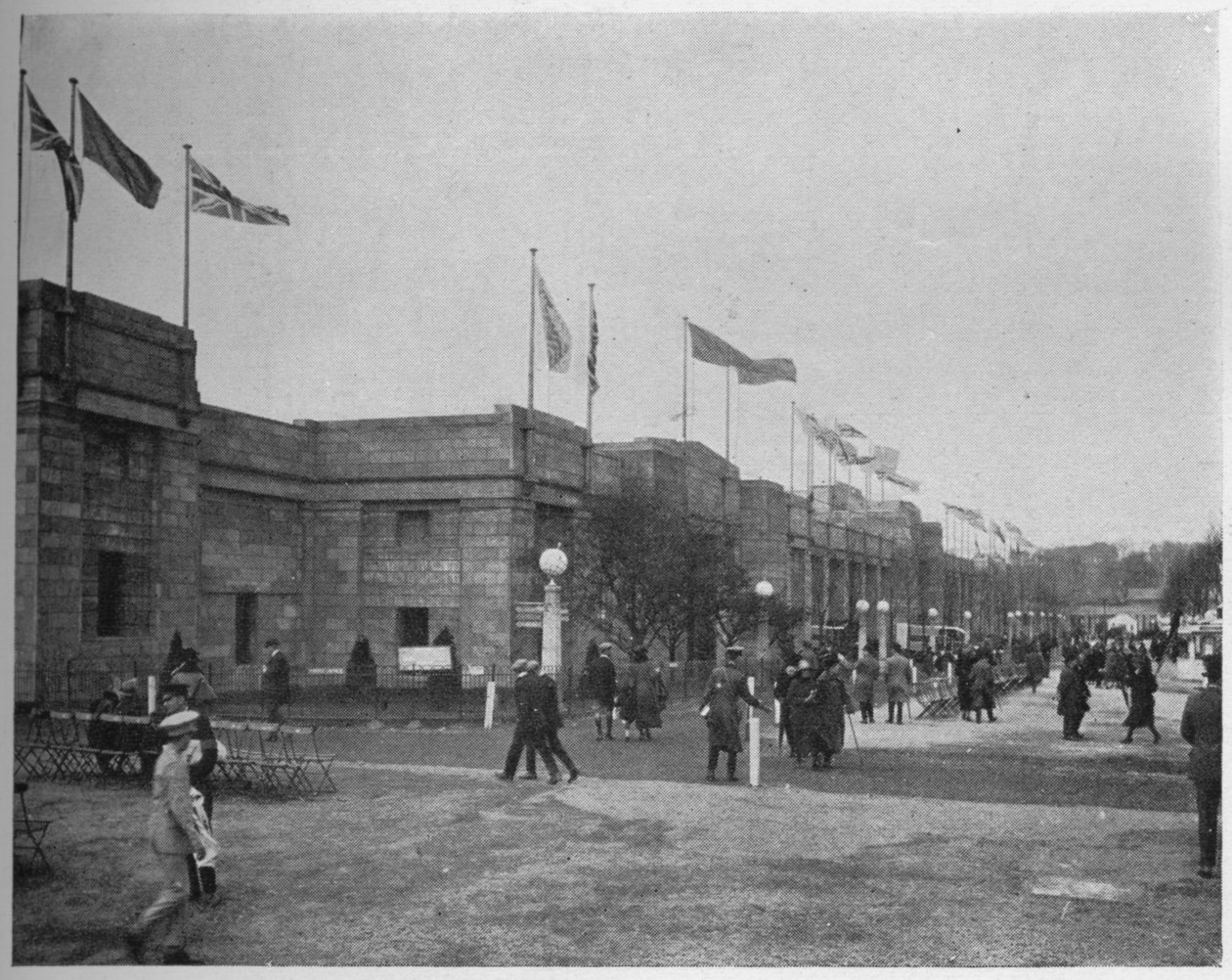Vista general del Palacio de Ingeniería, Exposición del Imperio Británico, Wembley, Londres, 1924 de Unbekannt