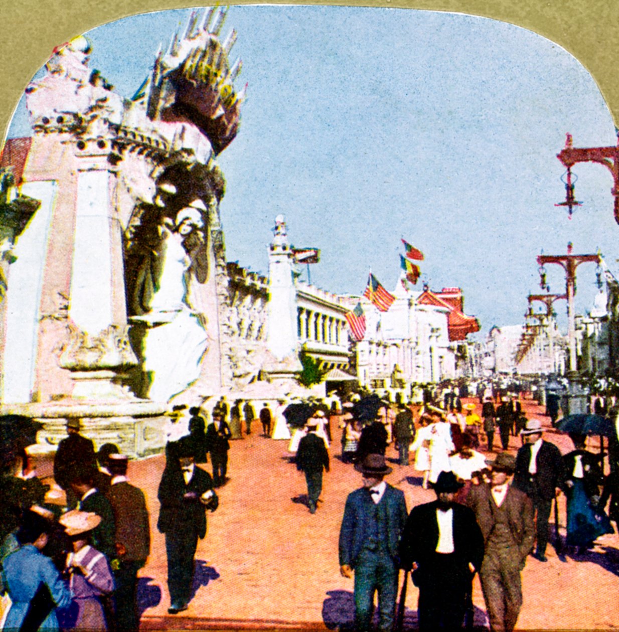 Vista general del Pike en la Feria Mundial, San Luis, Misuri, EE.UU., 1904 de Unbekannt