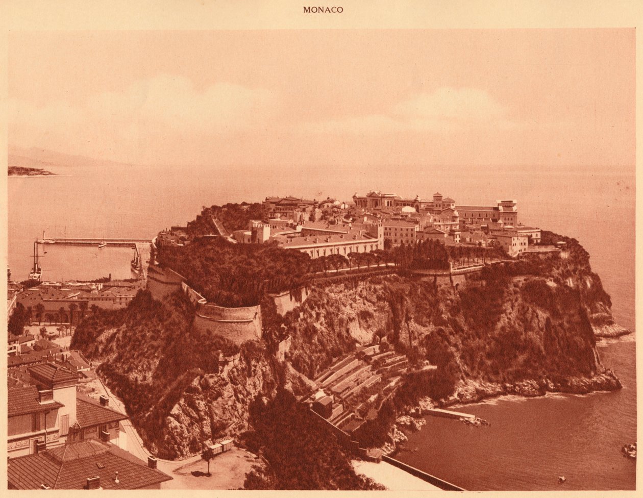 Vista general del Principado de Mónaco, 1930 de Unbekannt