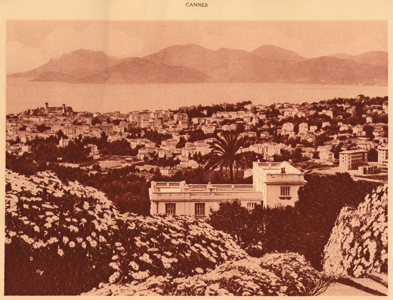 Vista general tomada desde Pezou, Cannes, 1930 de Unbekannt