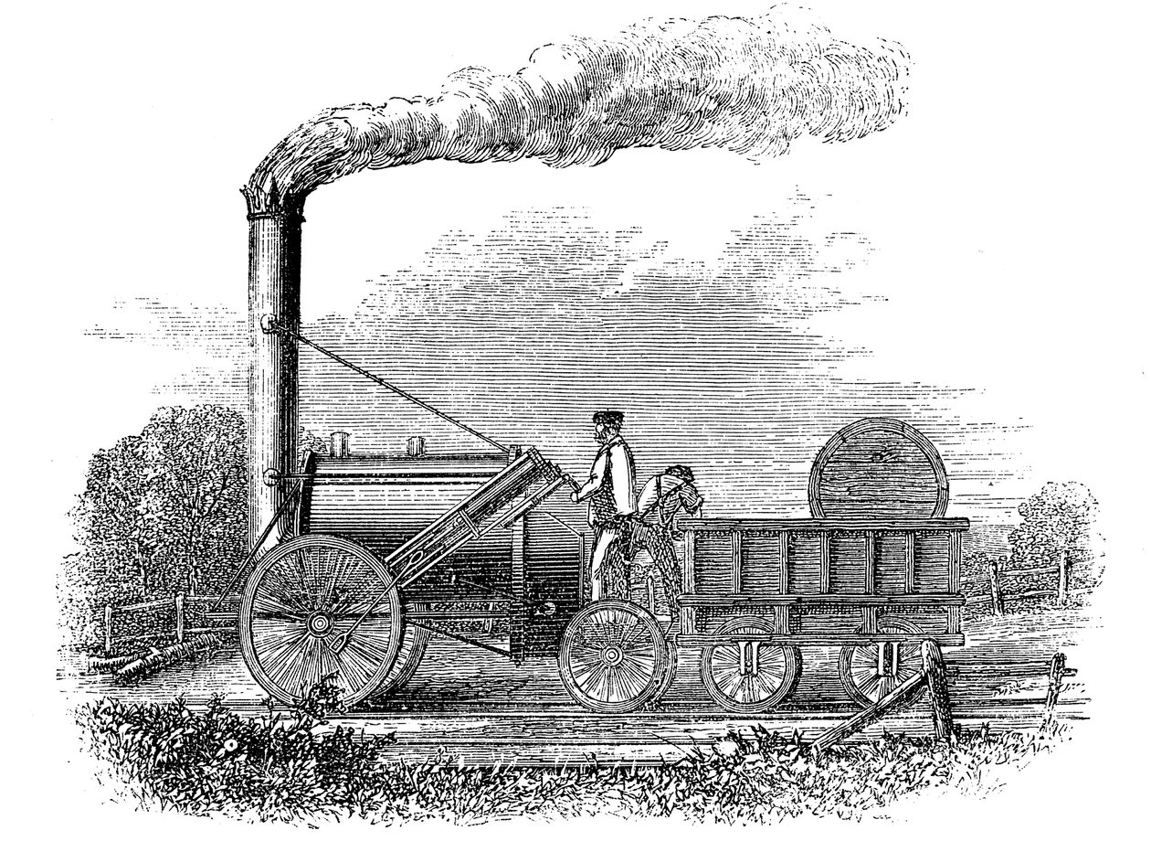 La locomotora Rocket de George Stephenson, 1829 de Unbekannt