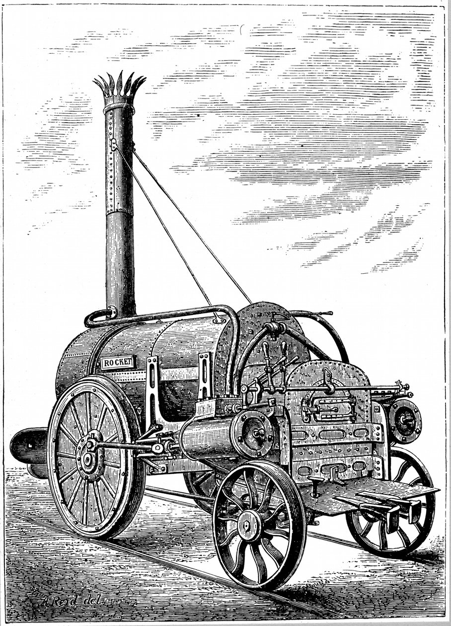 La locomotora Rocket de George Stephenson de Unbekannt