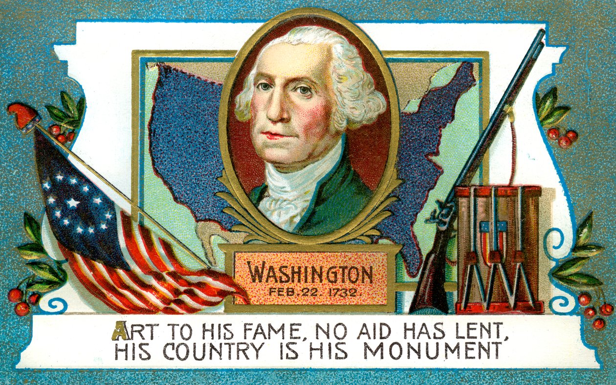 George Washington 1732-1799, presidente estadounidense, siglo XVIII de Unbekannt