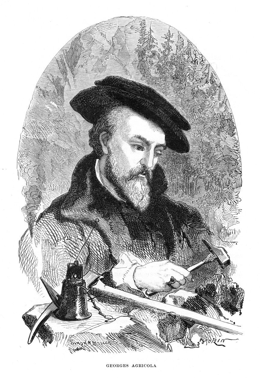 Georgius Agricola, médico, mineralogista y metalurgista alemán del siglo XVI de Unbekannt