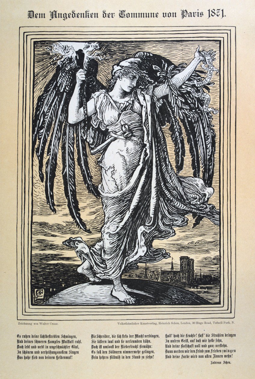 Alegoría alemana de la Comuna de París, 1871 de Unbekannt