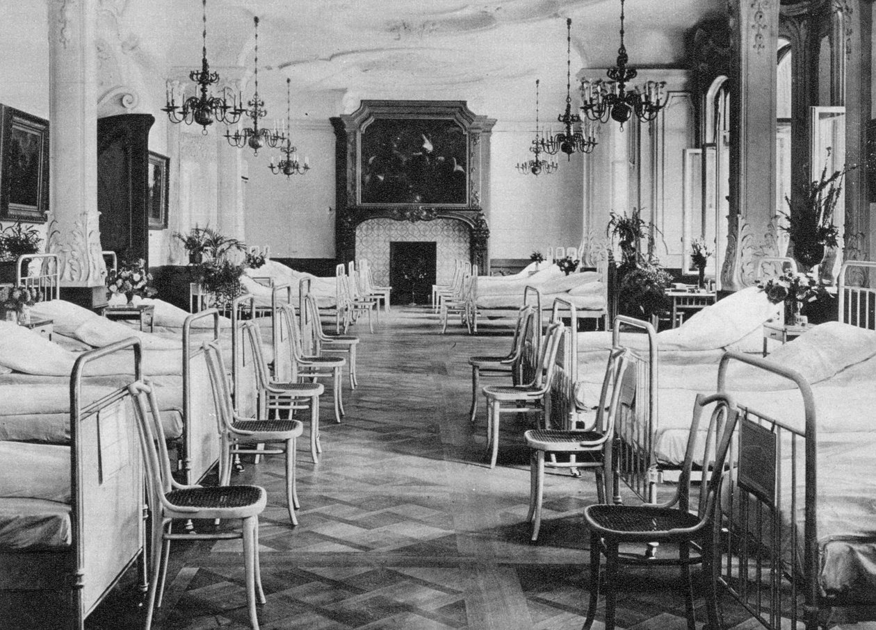 Dormitorio del hospital alemán para soldados, Frankfurt am Main, Alemania, Primera Guerra Mundial de Unbekannt