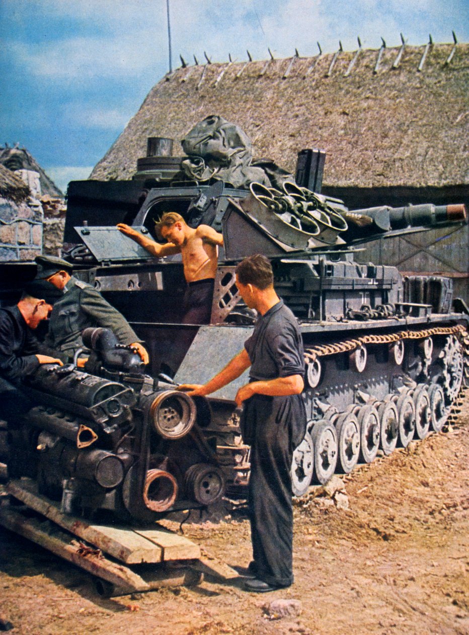 Soldados alemanes en la Francia ocupada, 1943 de Unbekannt