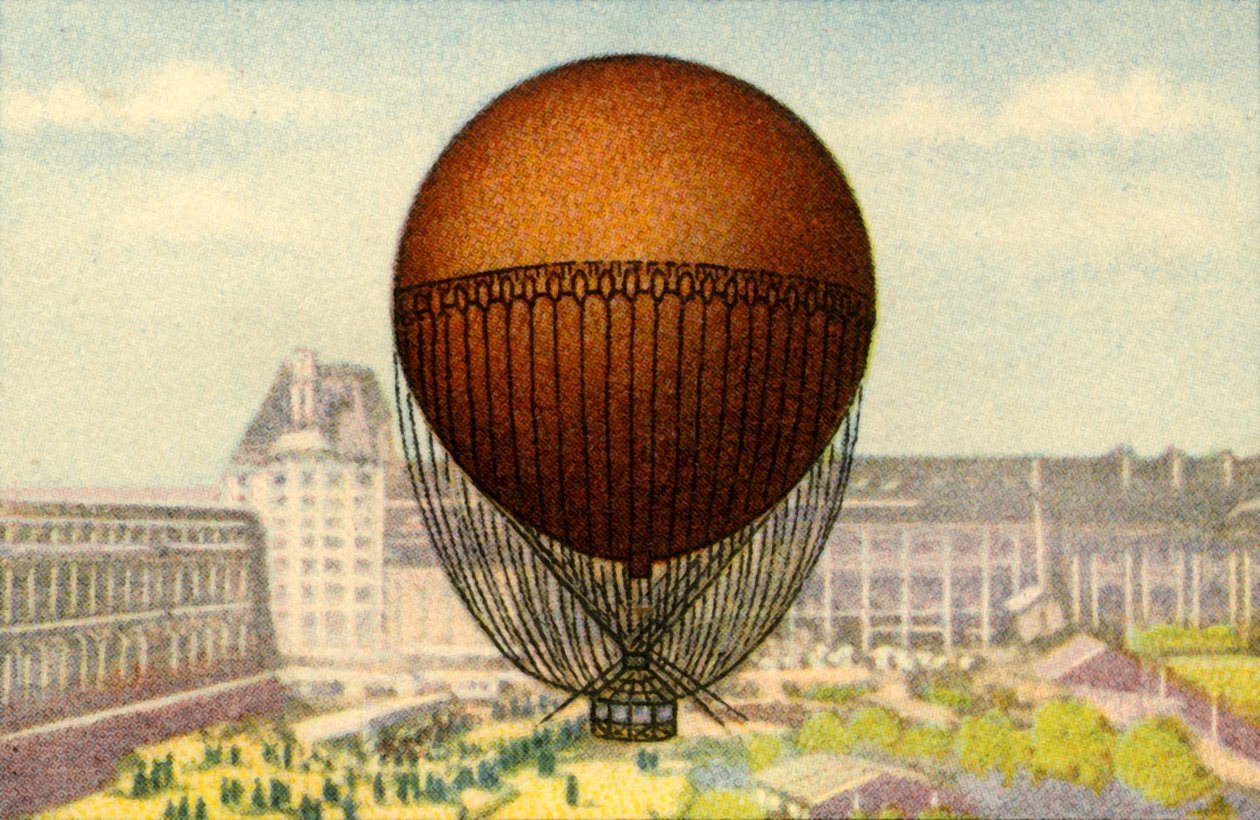 El globo de Giffard exhibido en la Feria Mundial de París de Unbekannt