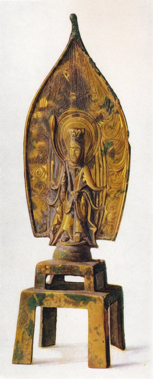 Figura de bronce dorado de Kuan-Yin, 334 AD, 1936 de Unbekannt