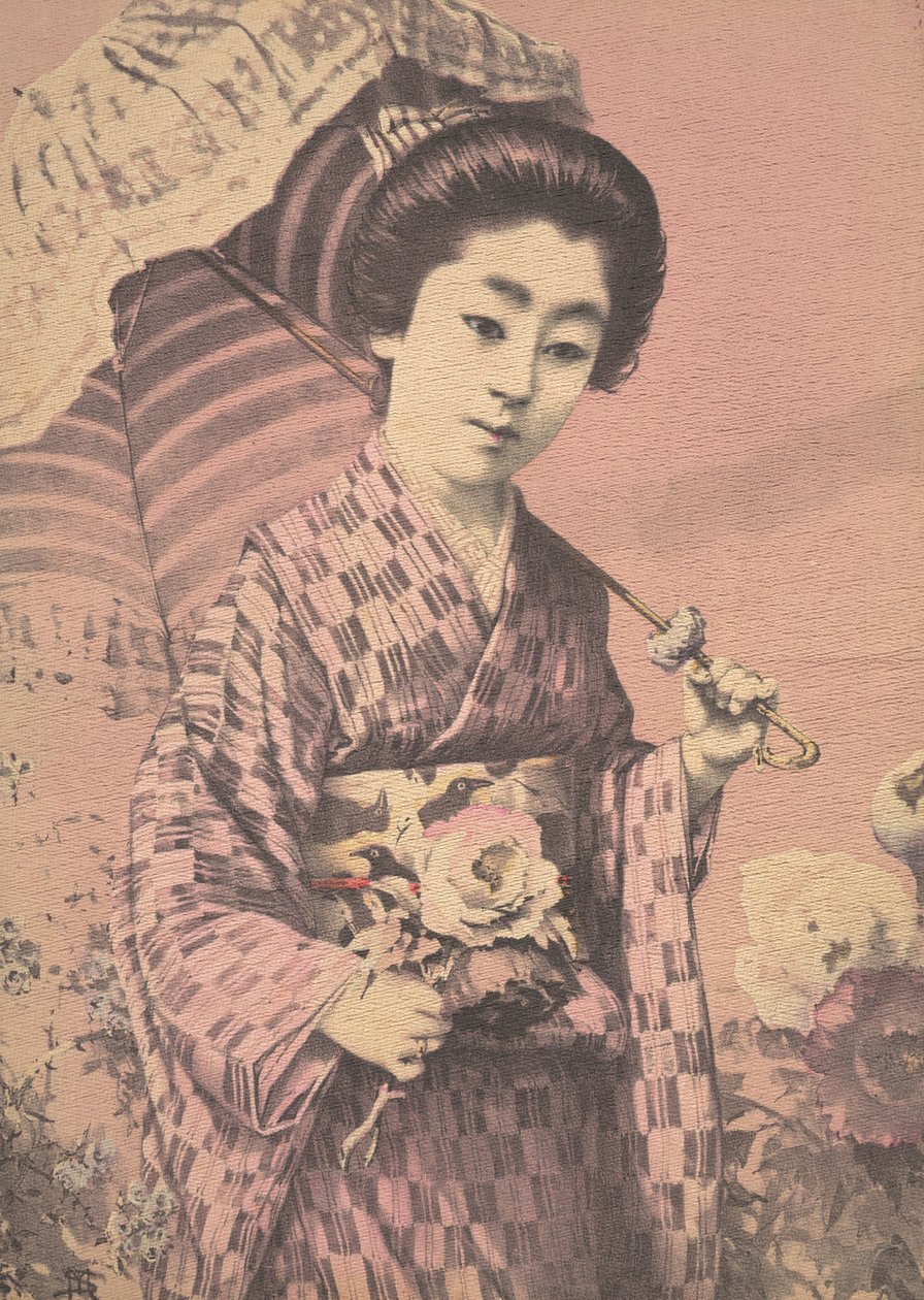 Niña con una sombrilla, ca. 1900 de Unbekannt
