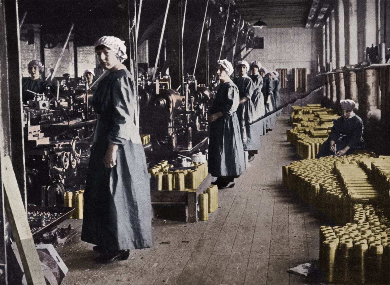 Trabajadoras en una fábrica de municiones de Unbekannt