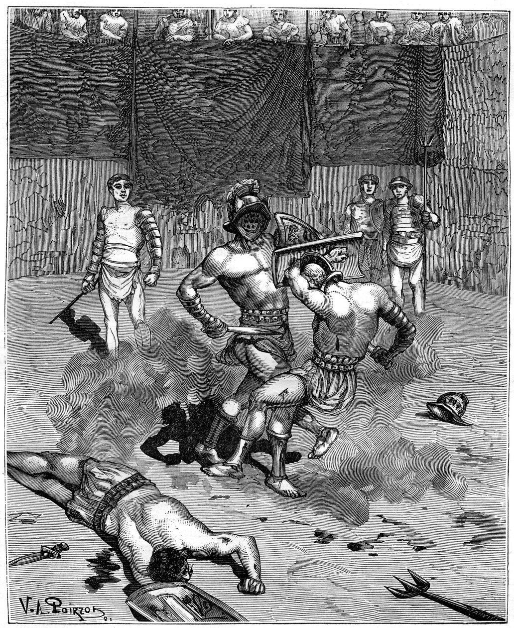 Combate de gladiadores, 1882-1884 de Unbekannt