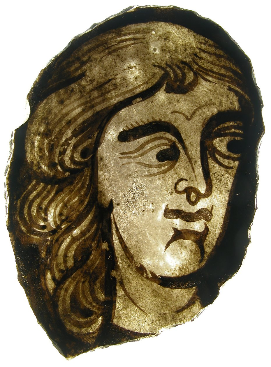 Fragmento de vidrio, francés, siglo XIII-XIV de Unbekannt