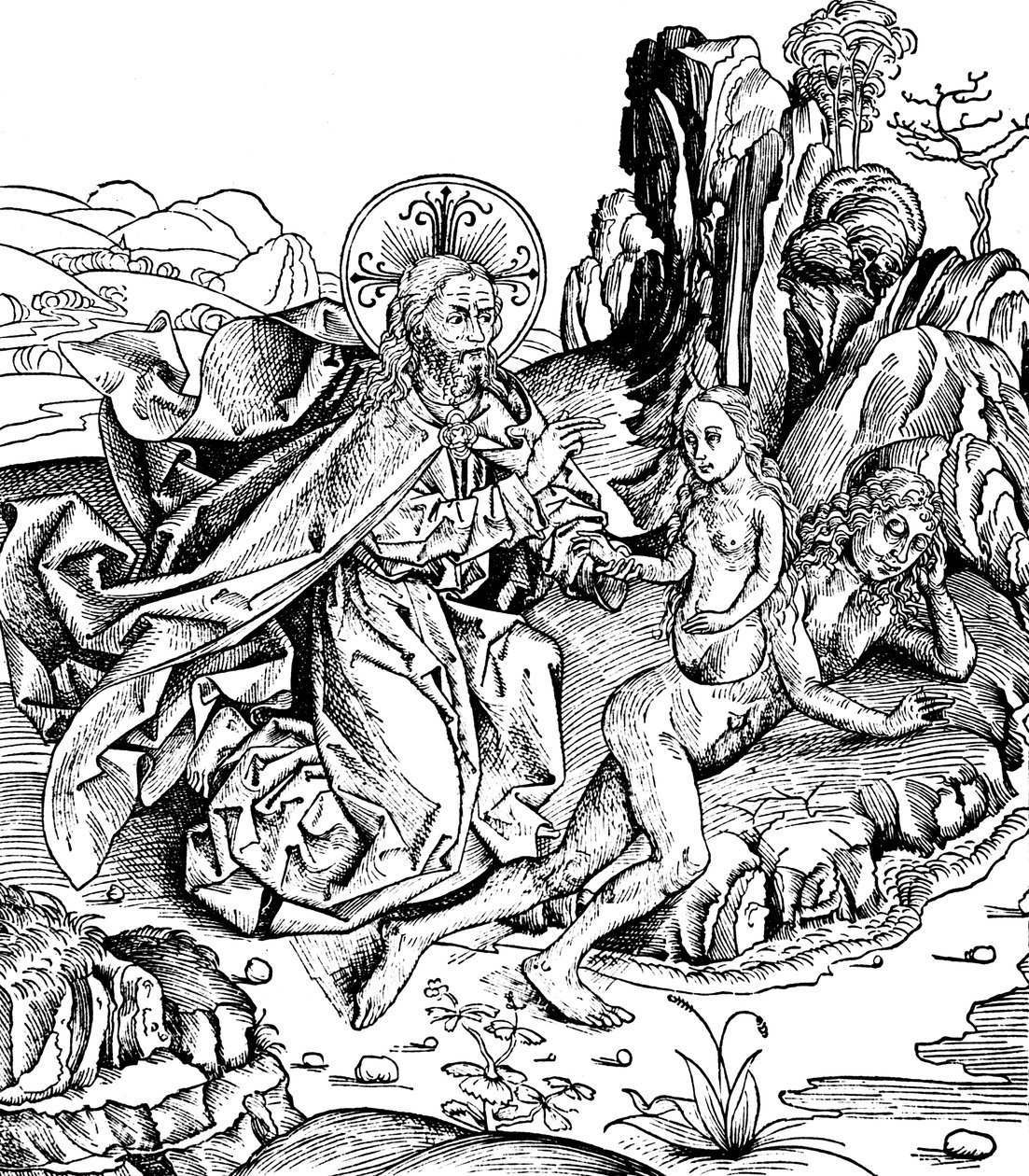 Dios creando a Eva de la costilla de Adán, 1493 de Unbekannt