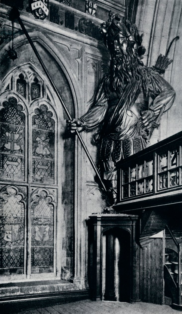 Gog Gogmagog, Uno de los dos gigantes de la ciudad quemados en el incendio del Guildhall de Londres, 1940 de Unbekannt