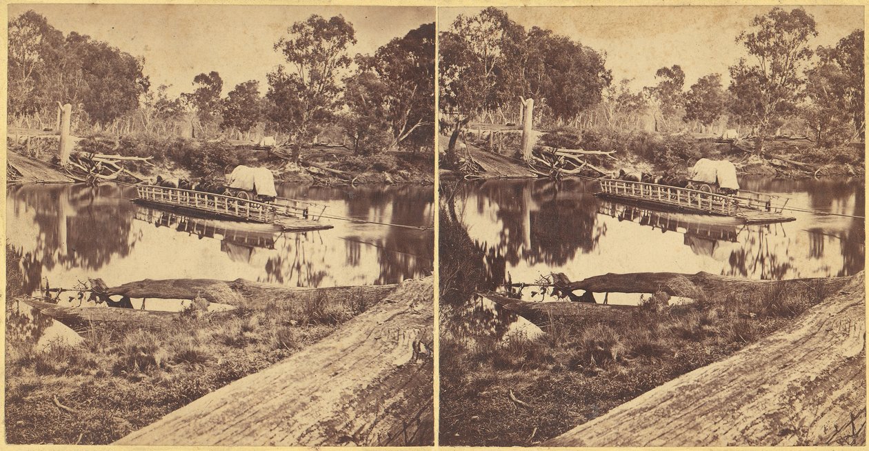 Golbourn Punt en Seymour, Australia, década de 1860 de Unbekannt