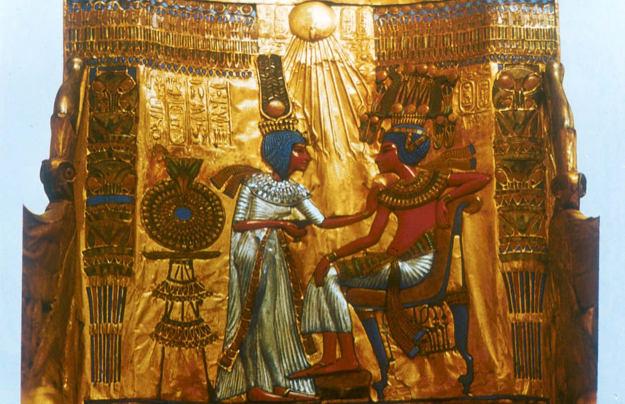 Trono dorado de Tutankamón, Antiguo Egipto, XVIII dinastía, Nuevo Reino, siglo XIV a.C. de Unbekannt