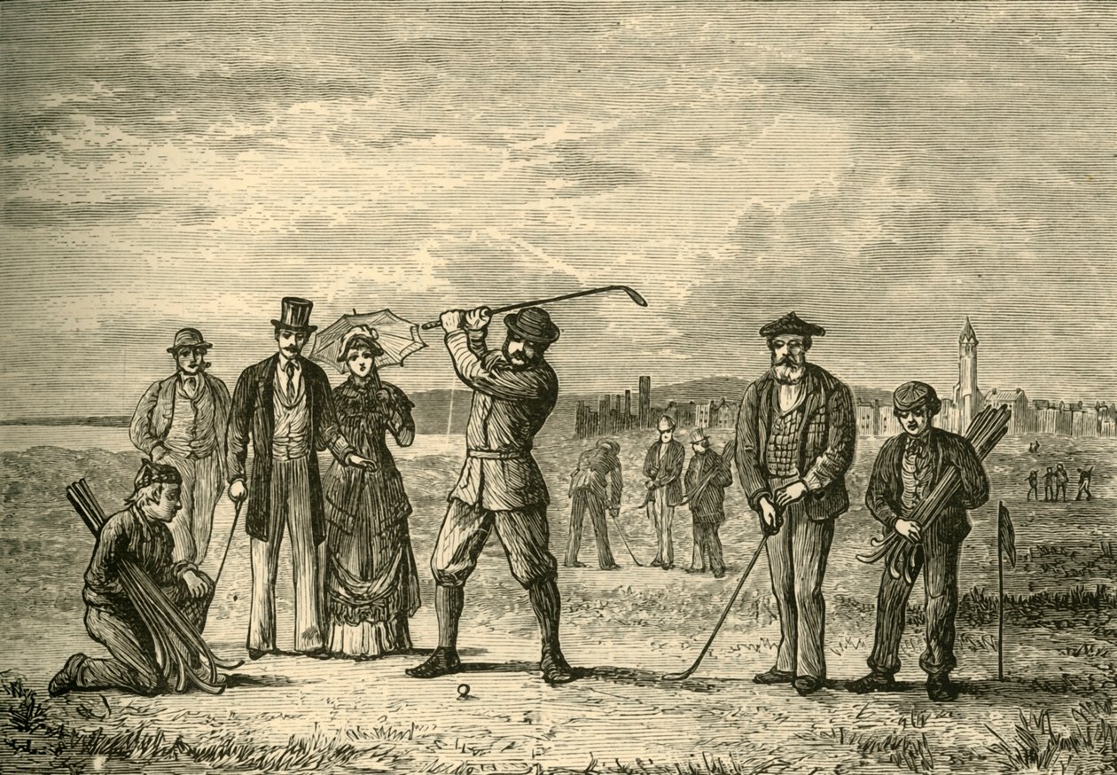 Golf en los Links, 1898 de Unbekannt