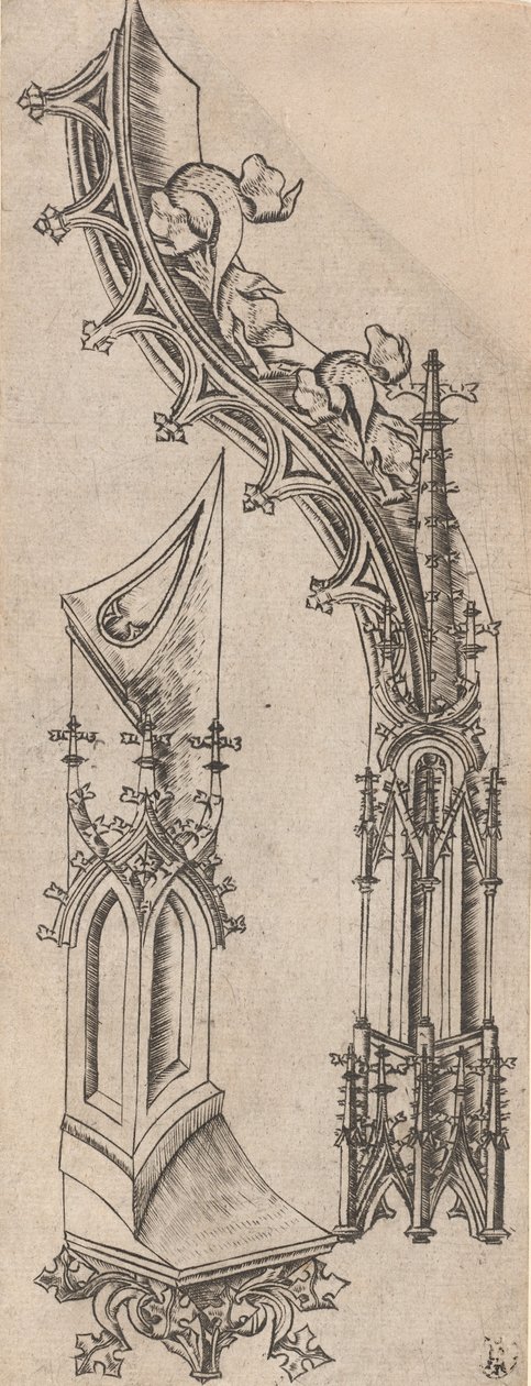 Letra gótica D, c. 1480-1500 de Unbekannt