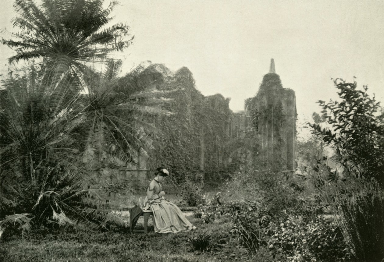 Ruina gótica en el jardín de Barrackpore, c1870, 1925 de Unbekannt