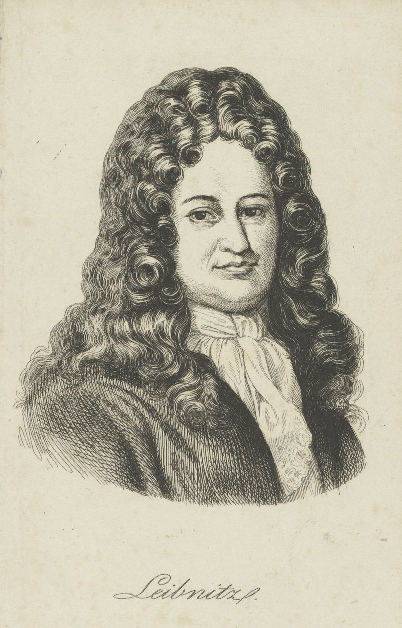 Gottfried Wilhelm Leibniz 1646-1716, c. 1800 de Unbekannt