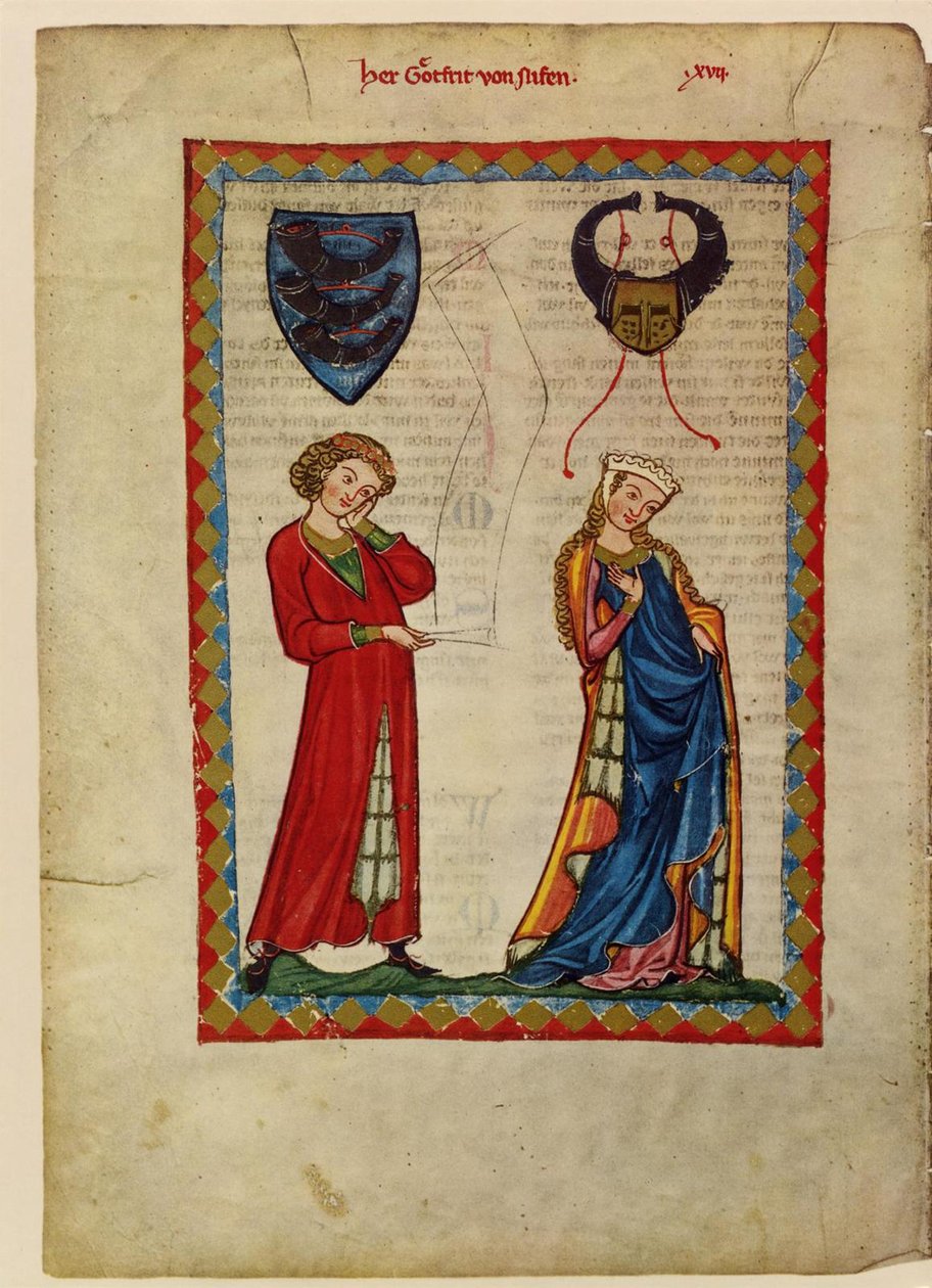 Gottfried von Neifen del Códice Manesse, entre 1305 y 1340 de Unbekannt