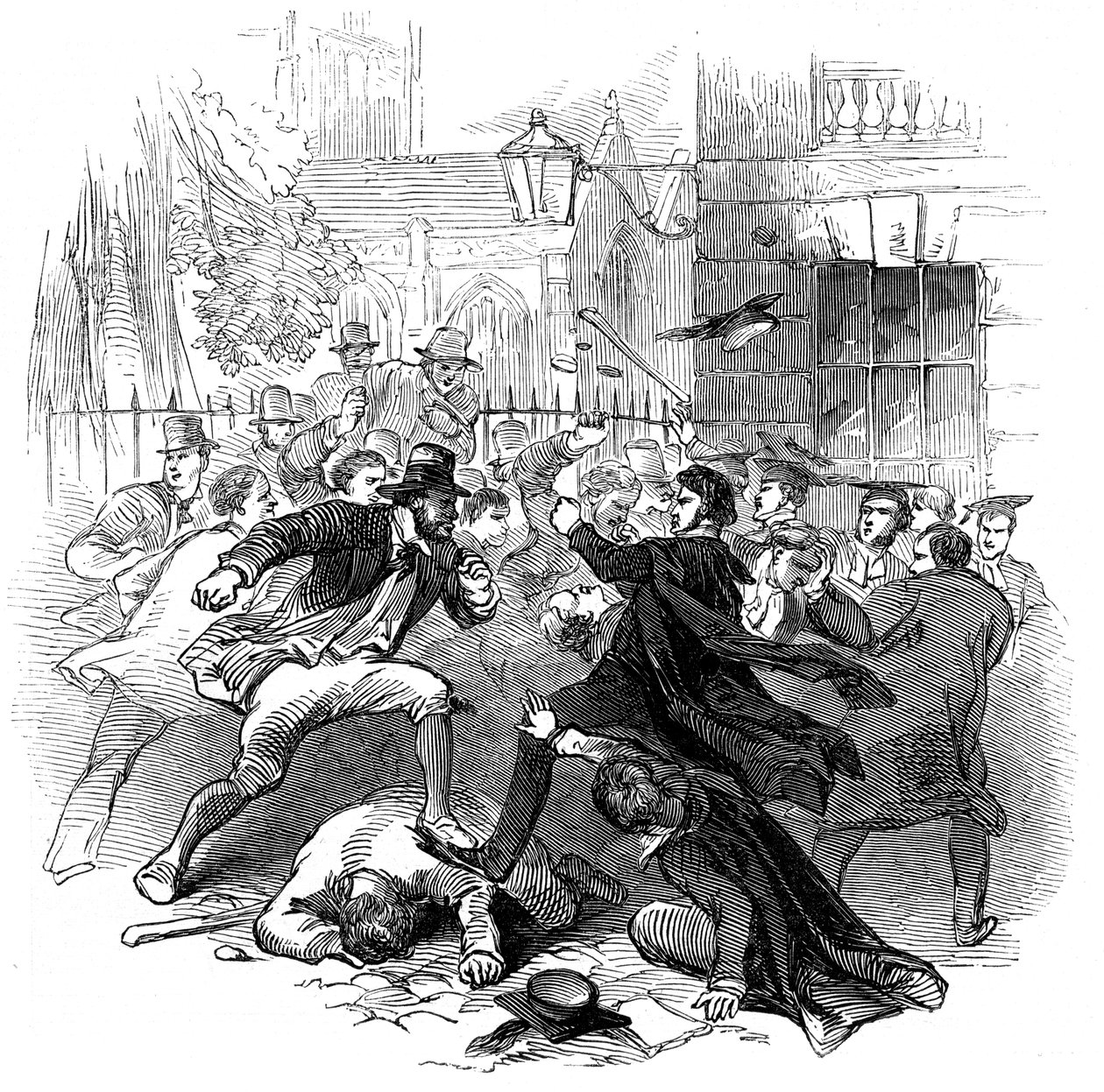 Disputa entre la ciudad y la universidad, Oxford, 15 de noviembre de 1845 de Unbekannt