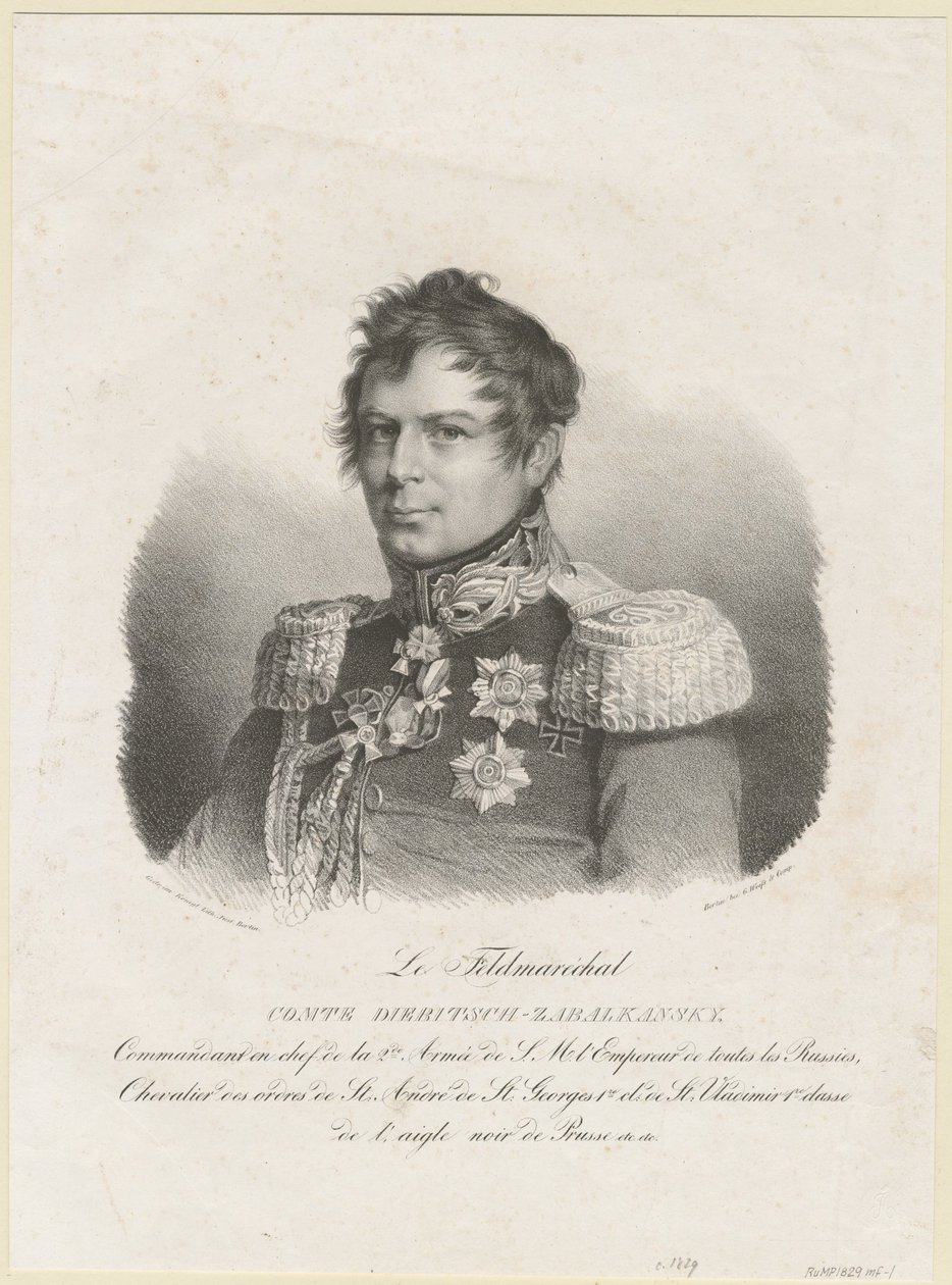 Graf Iván Ivánovich Diebitsch-Zabalkansky, 1829 de Unbekannt