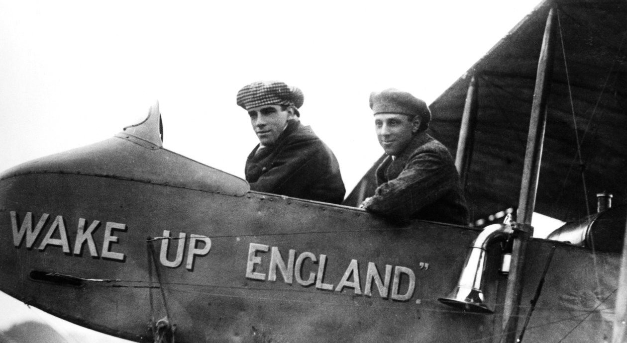 Graham White y RT Gates, pioneros aviadores británicos de Unbekannt