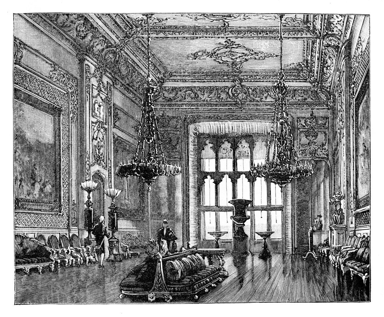 Gran sala de recepción, Castillo de Windsor, c1888 de Unbekannt