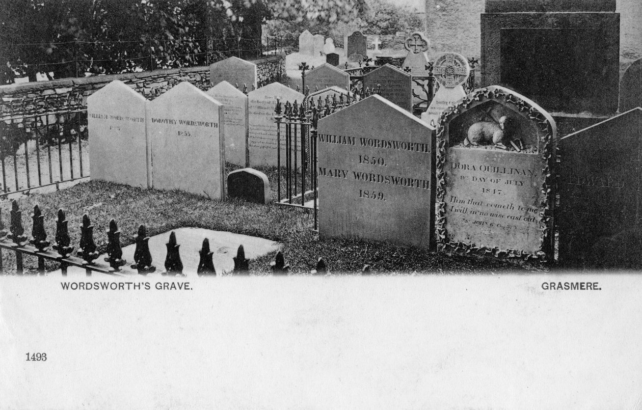 Tumba del poeta William Wordsworth, Grasmere, Westmorland, siglo XX de Unbekannt