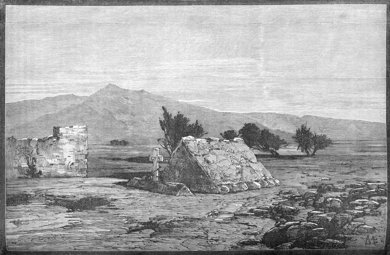 Tumbas del Mayor Blackwood y hombres del Regimiento Sesenta y Seis, Maiwand, c1880 de Unbekannt