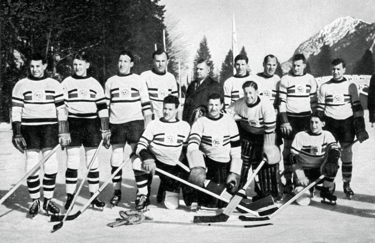 Equipo de hockey sobre hielo de Gran Bretaña, Juegos Olímpicos de Invierno, Garmisch-Partenkirchen, Alemania, 1936 de Unbekannt