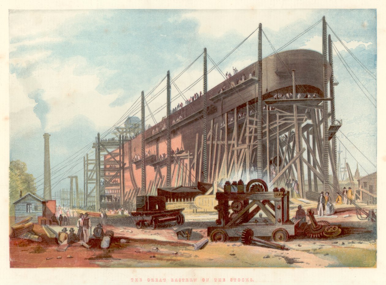 Gran Oriental en los astilleros de Millwall en el Támesis, 1857 de Unbekannt