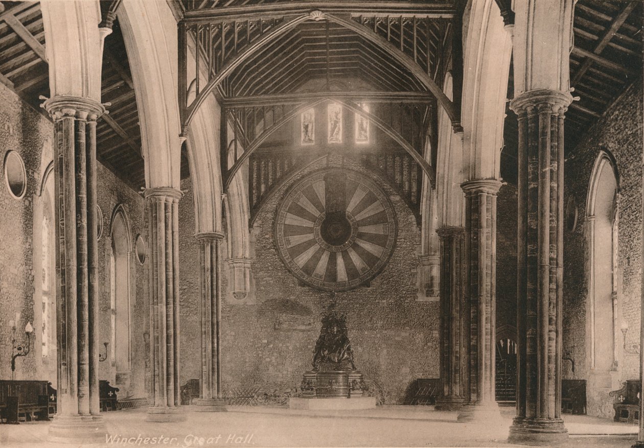 Gran Salón del Castillo de Winchester, Hampshire, principios del siglo XX de Unbekannt