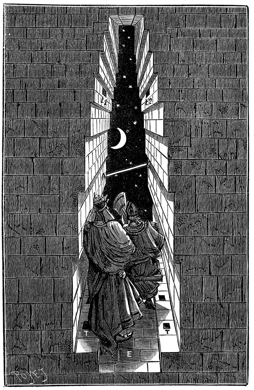 Gran Pirámide de Keops en Giza utilizada como observatorio astronómico, 1891 de Unbekannt