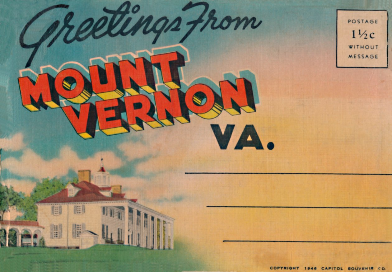 Saludos desde Mount Vernon V.A., 1946 de Unbekannt