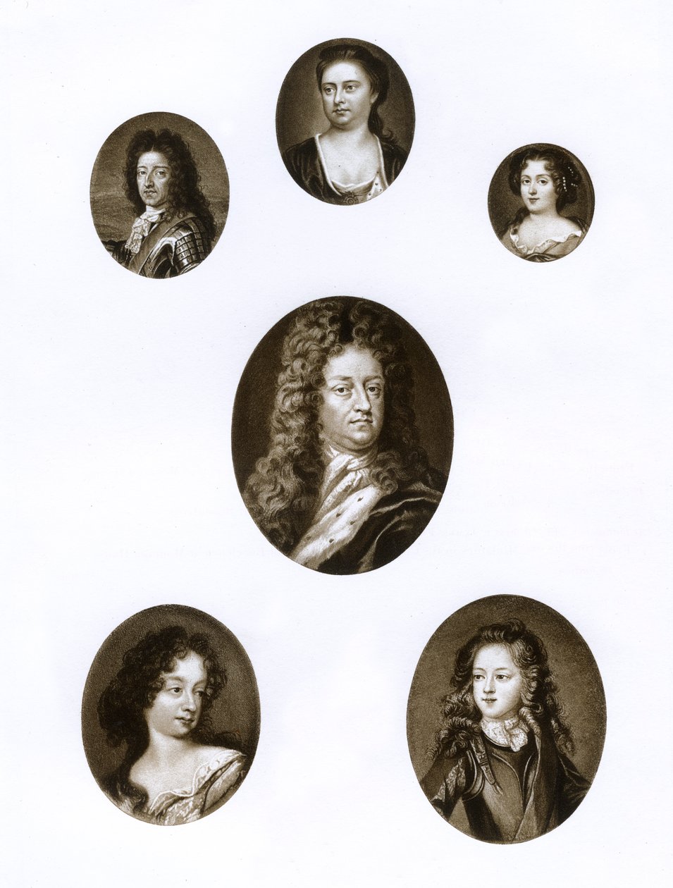 Grupo de retratos reales, finales del siglo XVII - principios del siglo XVIII, 1906 de Unbekannt
