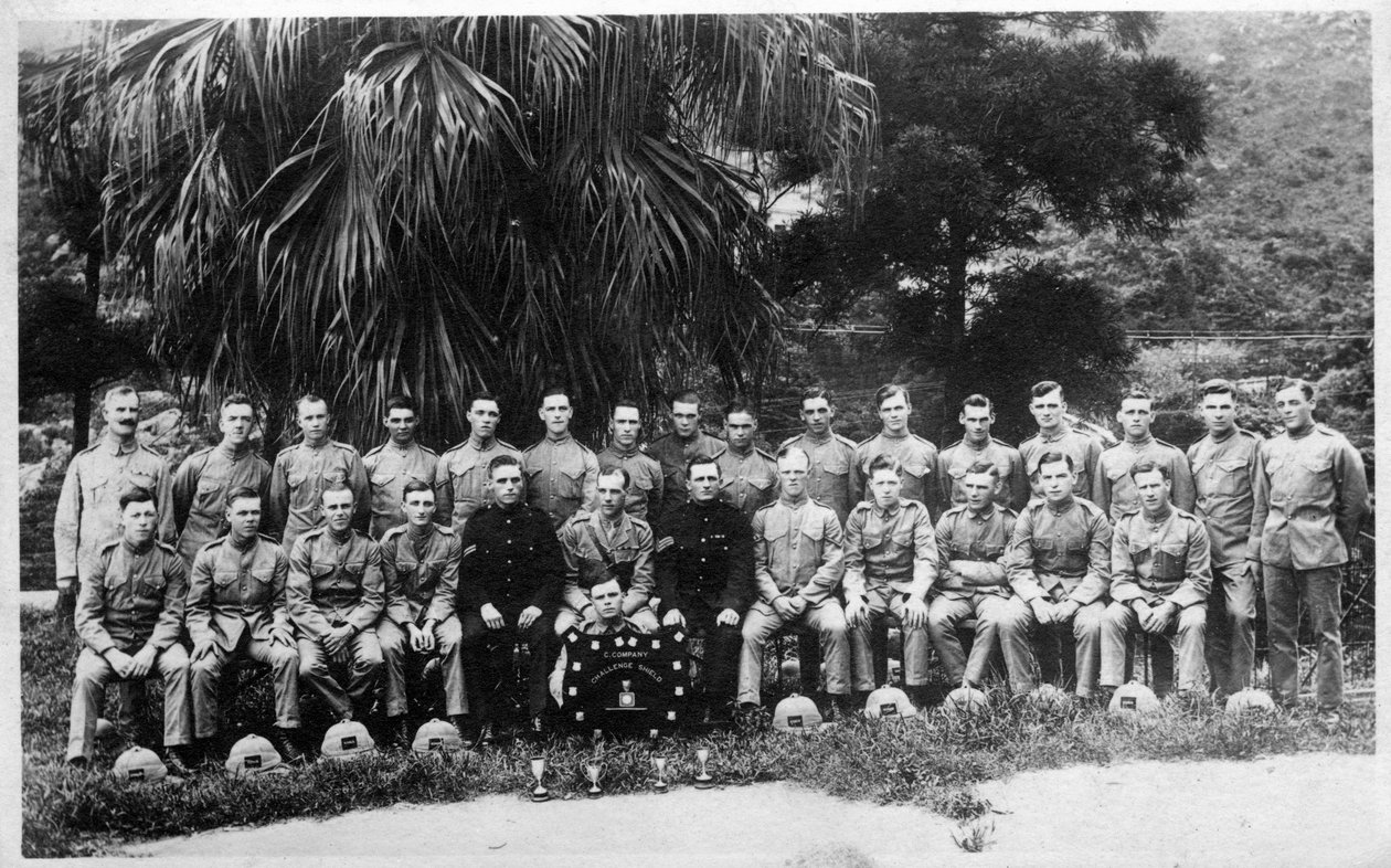 Retrato de grupo de la Compañía C, 2º Batallón del Regimiento del Rey, Irak, 1926 de Unbekannt