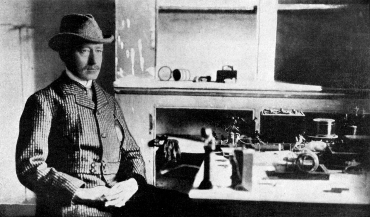 Guglielmo Marconi, pionero italiano de la telegrafía inalámbrica, Signal Hall, Terranova, 1901 1951 de Unbekannt